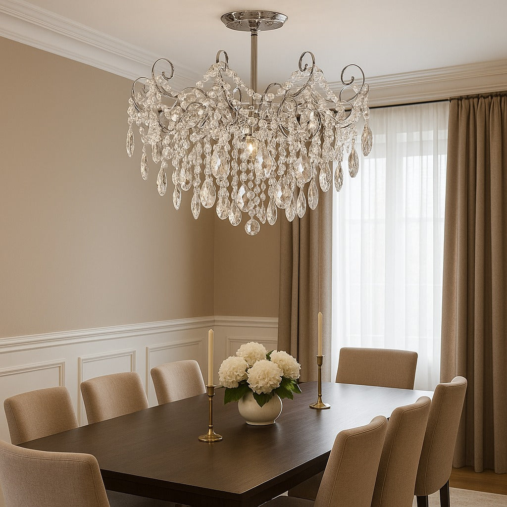 Candelabru MONACO Cristal Silver ⌀50cm