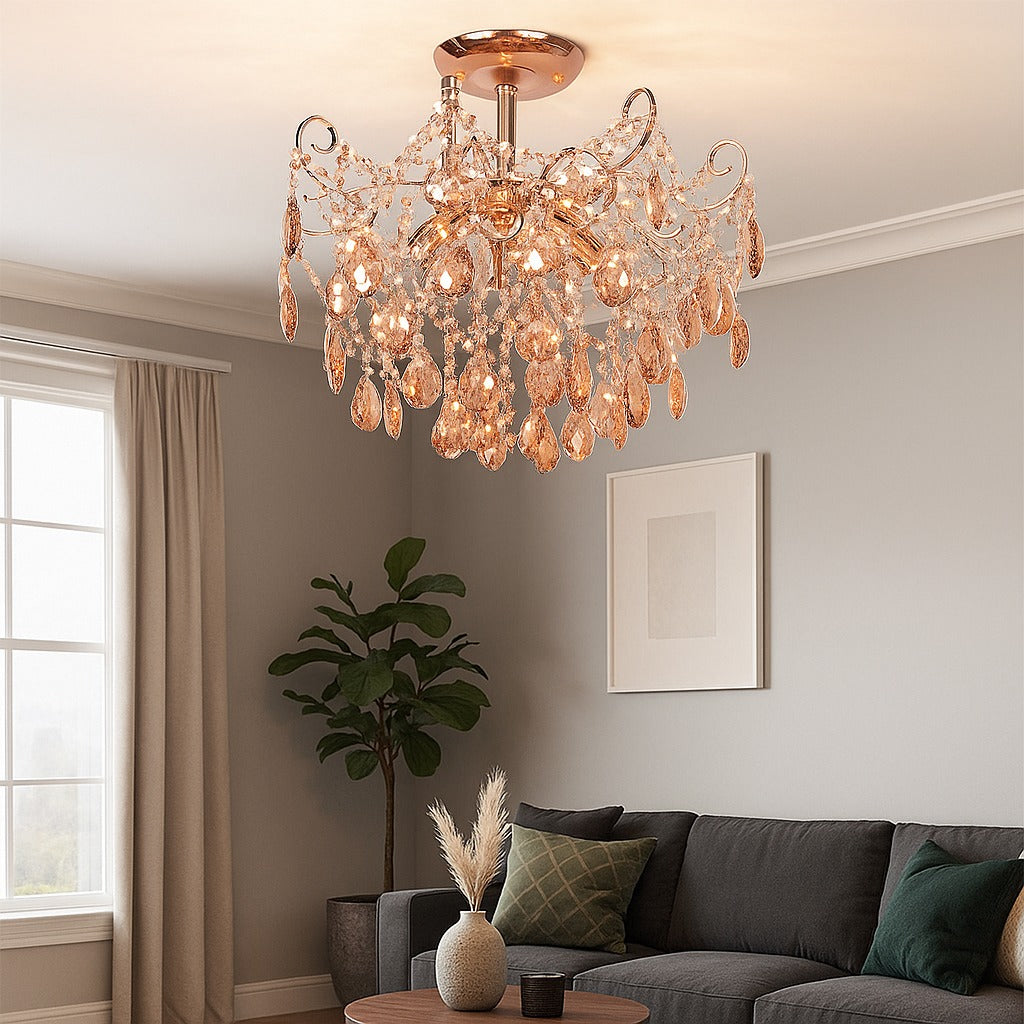 Candelabru Cristal MONACO Gold ⌀50cm