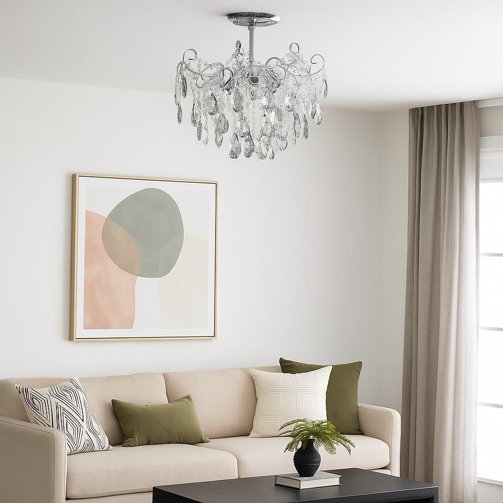 Candelabru MONACO Cristal Silver ⌀50cm