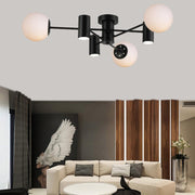 Lustra SEDA Abajur MAT cu 3 Spoturi Black