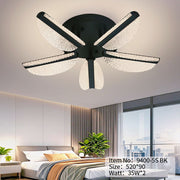 Lustra LED FOLLO Black Echivalent 350W Telecomanda