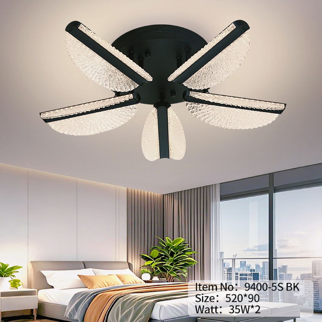 Lustra LED FOLLO Black Echivalent 350W Telecomanda