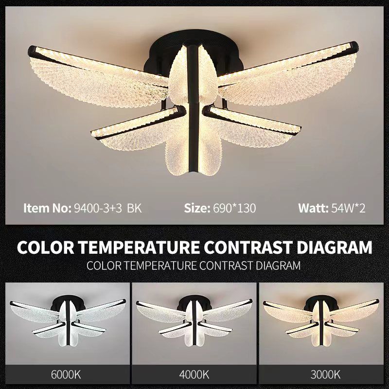 Lustra LED Maxi FOLLO Black Echivalent 550W Telecomanda