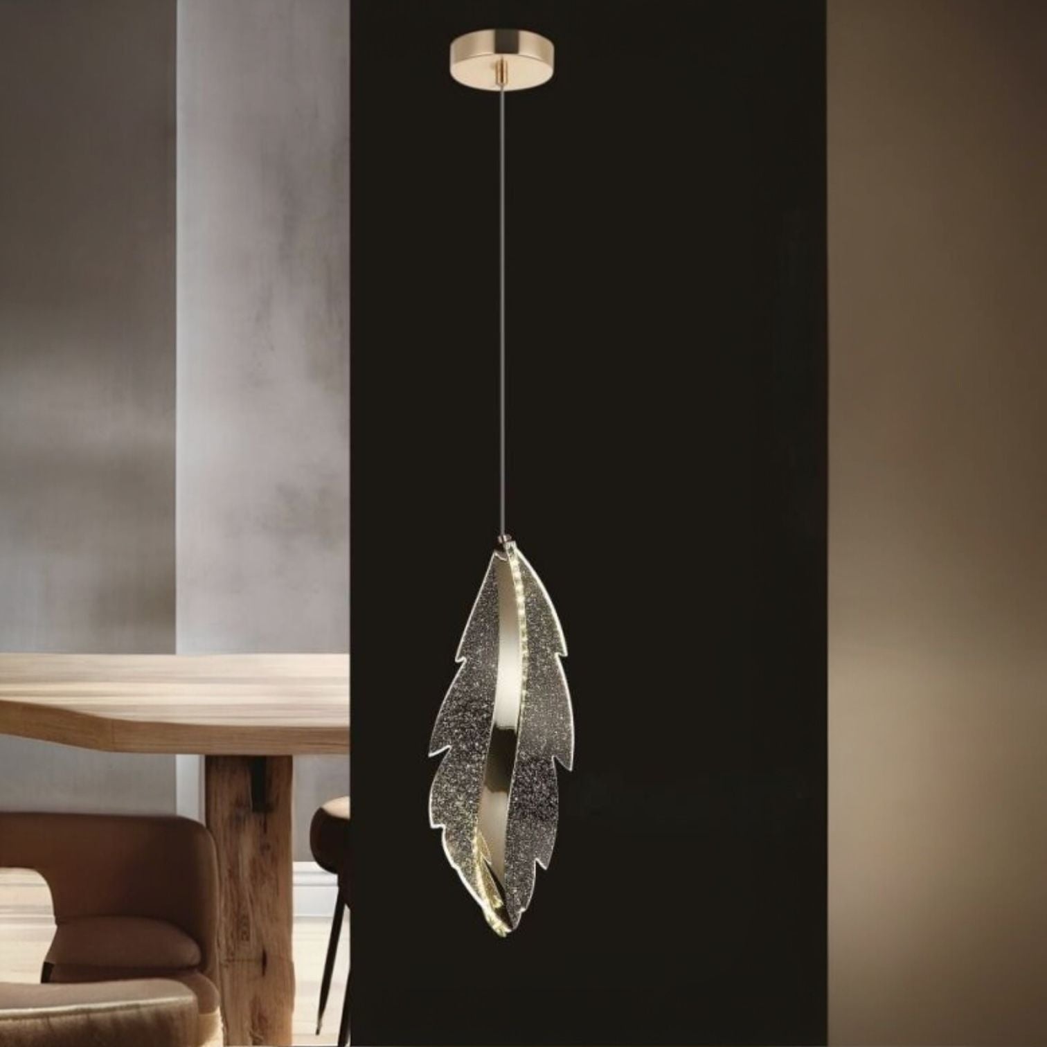 Pendul LED LEAF Premium Gold