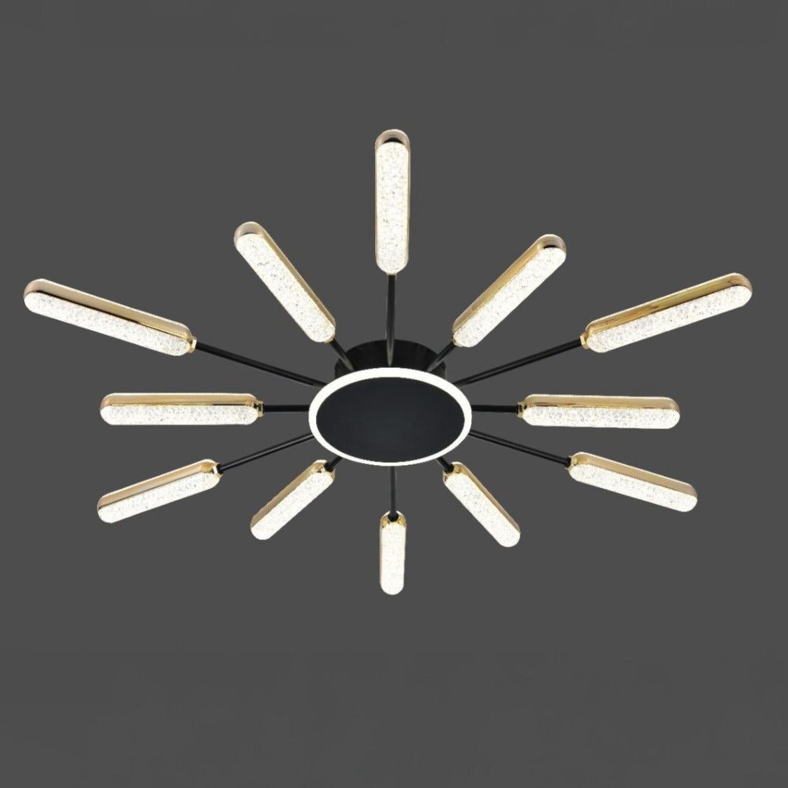 Lustra Maxi YOLLO Black & Gold Echivalent 950W Telecomanda