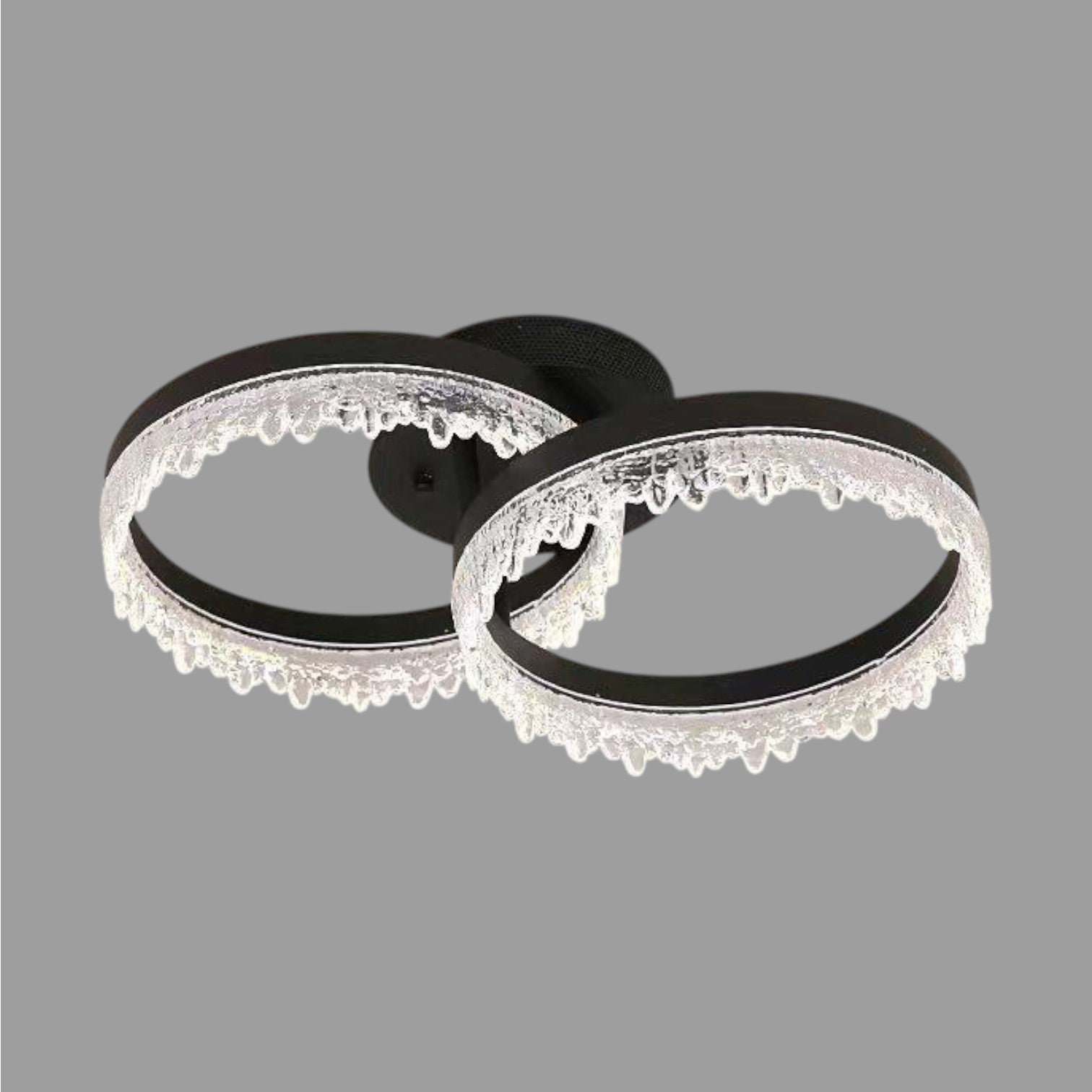 Lustra LED 2 CIRCLE VALS Echivalent 200W Telecomanda