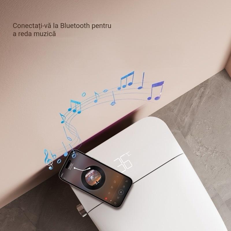 Vas WC Smart | Bluetooth | Sterilizare UV | Iluminare Ambientală | Spălare Automată cu Senzor