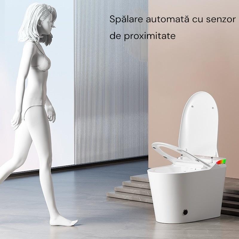 Vas WC Smart | Bluetooth | Sterilizare UV | Iluminare Ambientală | Spălare Automată cu Senzor
