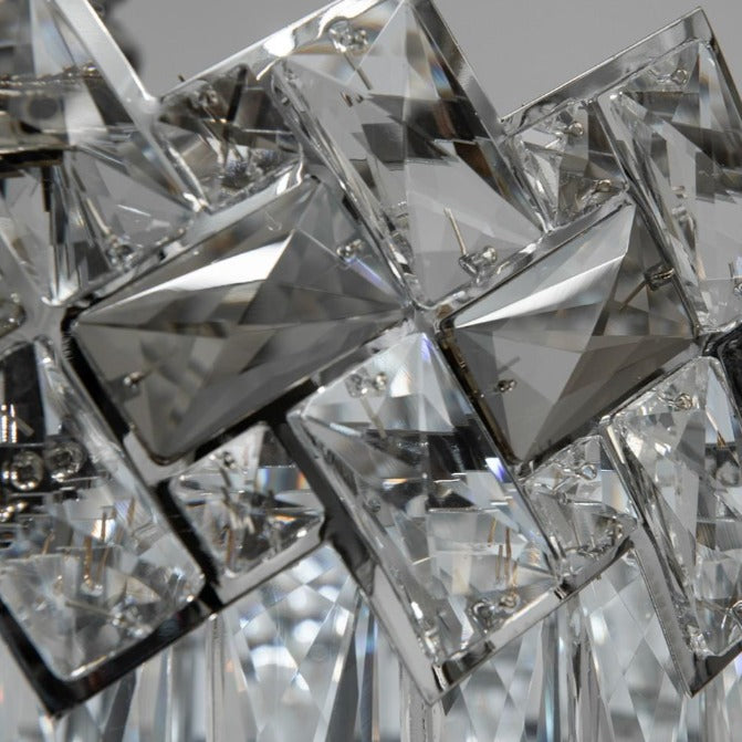 Candelabru Cristal Malli Silver 30cm