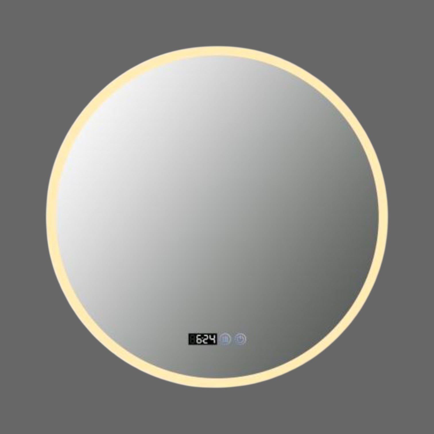 Oglinda LED Rotunda FRAMELESS 80CM, 3 Lumini, Dezaburire, Dimabila OD017