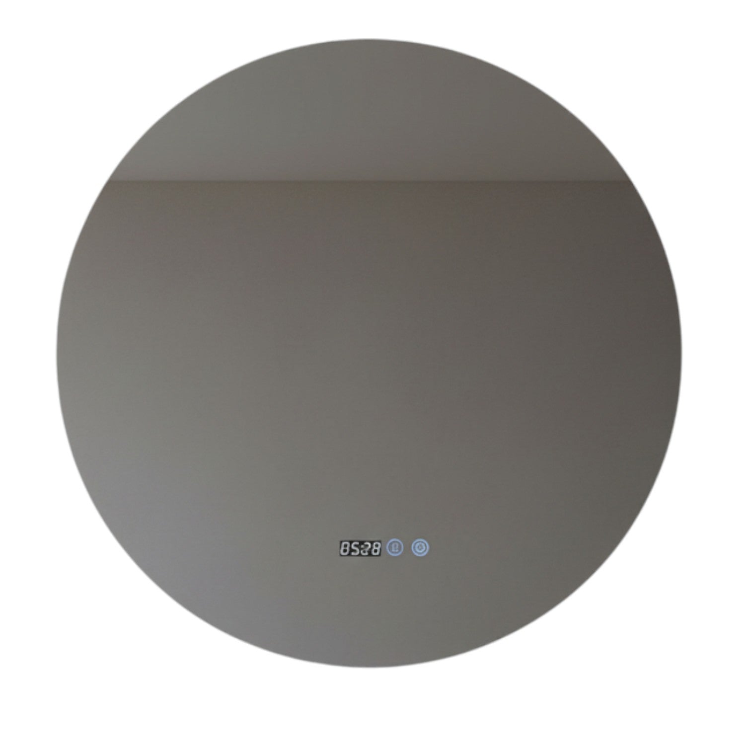 Oglinda LED Rotunda FRAMELESS 80x80CM, 3 Lumini, Dezaburire, Afisaj Timp si Temperatura OD007-80
