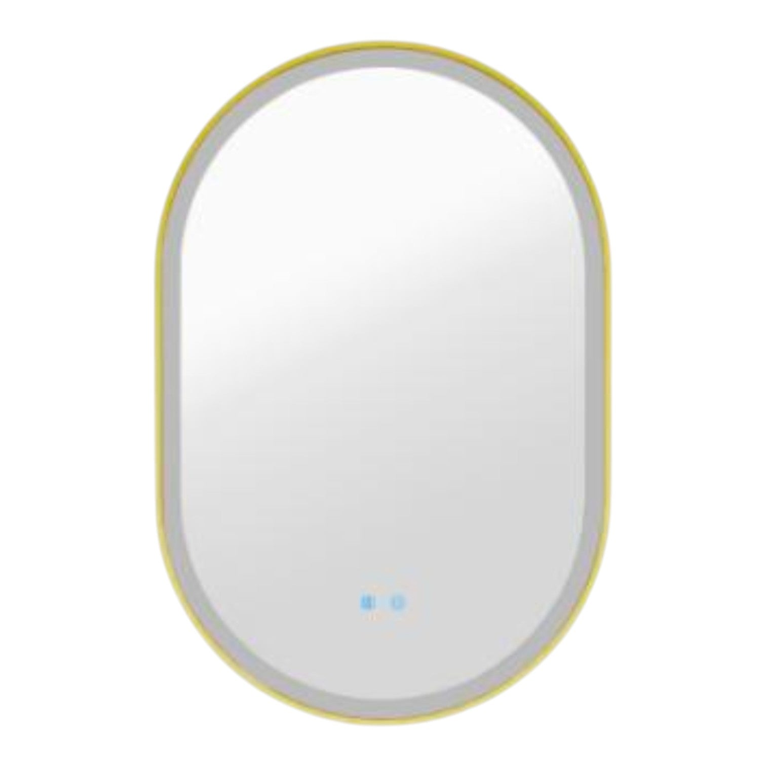 Oglinda LED Ovala 60x90CM, 3 Lumini, Dezaburire, Dimabila, OD061-100-Auriu