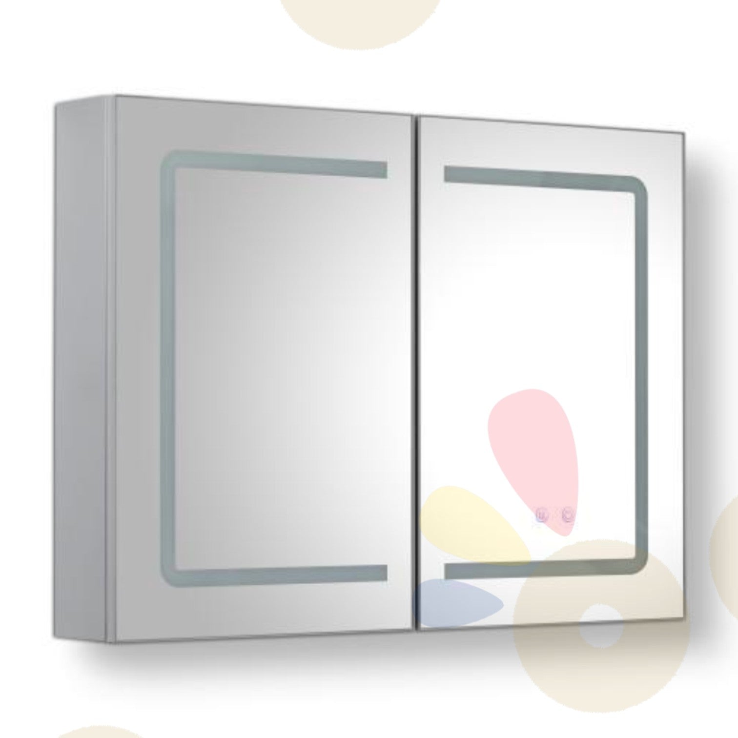 Dulap Baie Cu Oglinda LED Gleam 3 lumini, Touch, Dezaburire 60x80CM