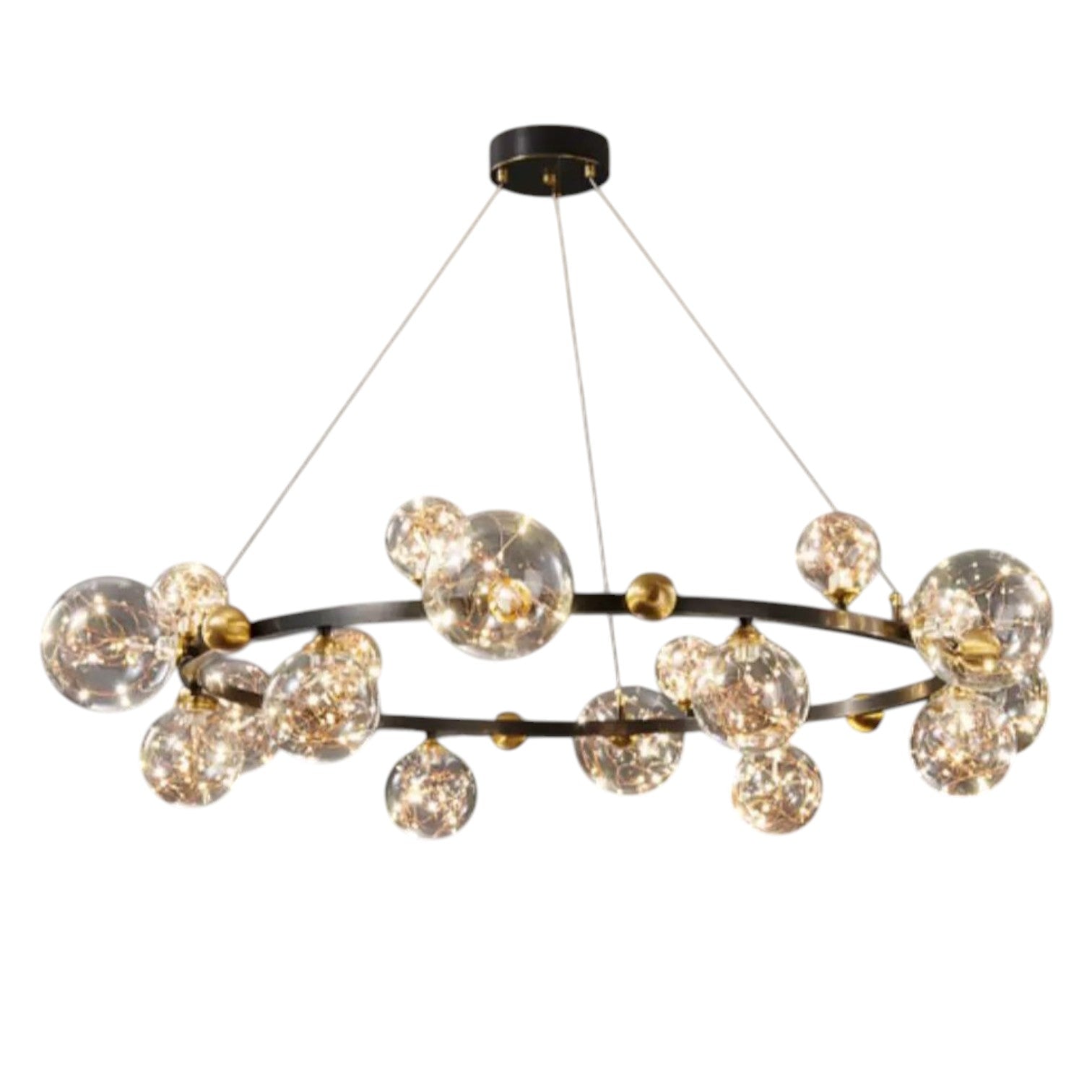 Lustra LED Abajur Black Sparkle Echivalent 100W G4066-15