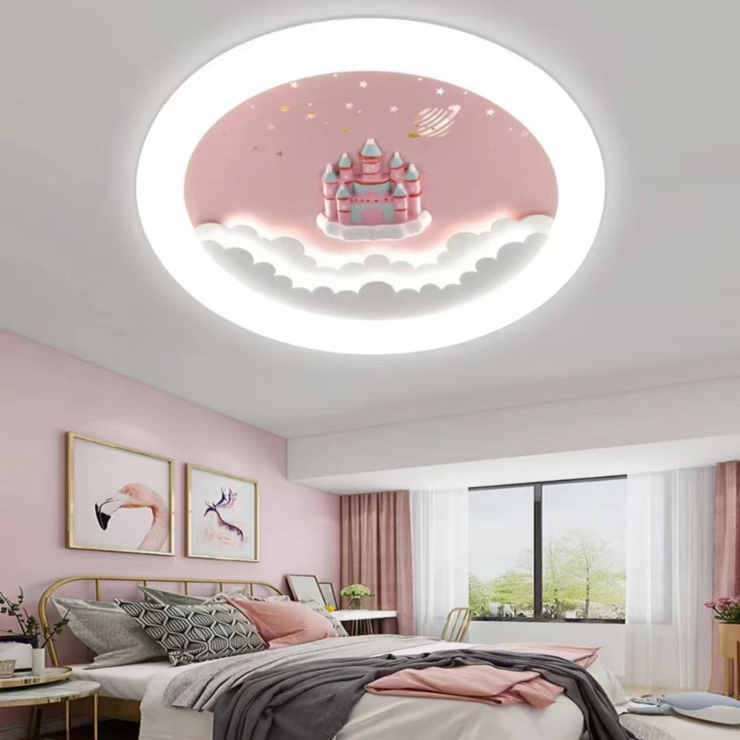 Lustra LED Cloudy Castle Echivalent 550W Telecomanda