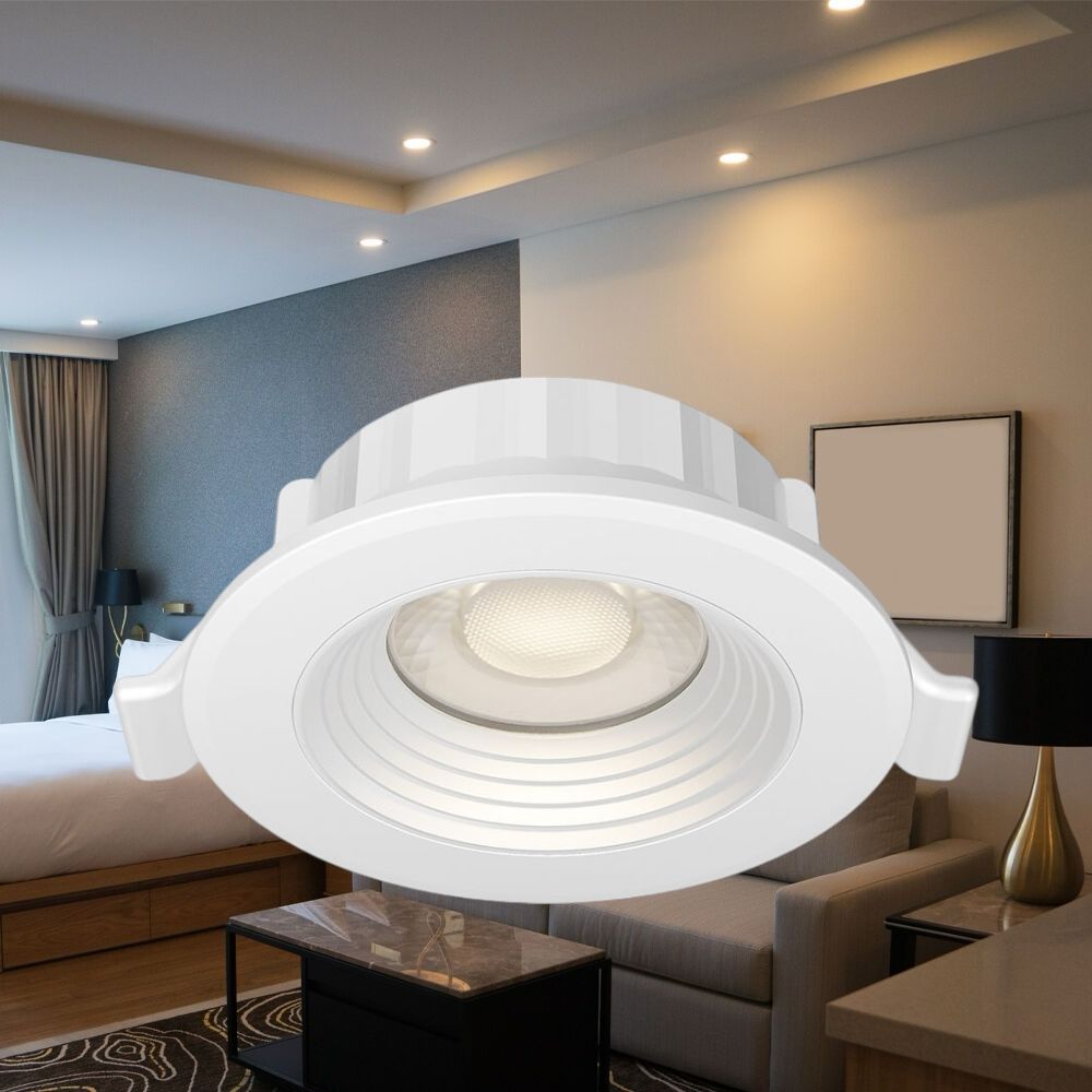 Spot LED Incastrabil Rotund Alb cu 3 Lumini ⌀8.5CM