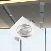 Spot LED Incastrabil Patrat Fascicul Reglabil Alb Lumina Rece 9x9CM
