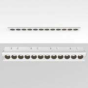 Spot LED Liniar Incastrabil Alb cu 3 Lumini 31.3x4.1CM