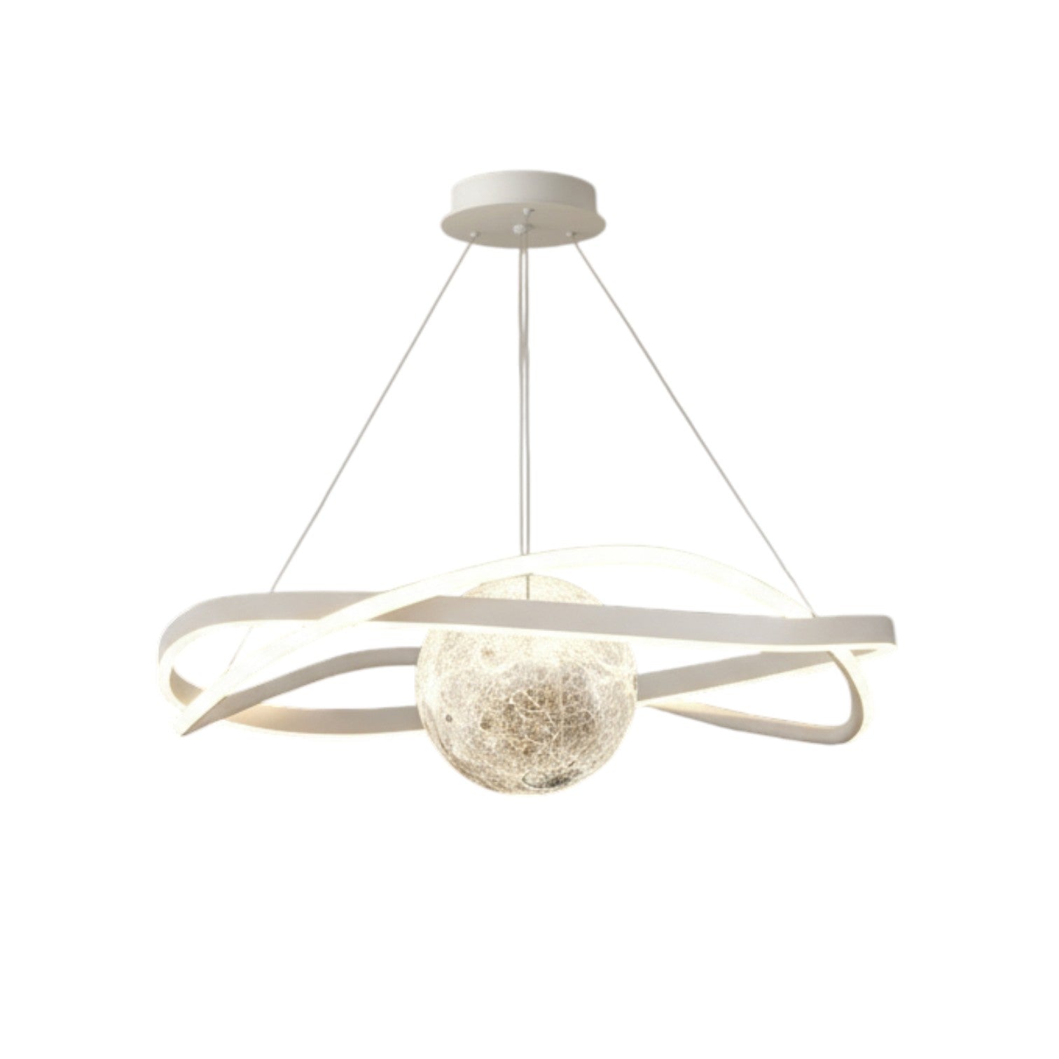 Lustra LED Suspendata Planet White Echivalent 500W Telecomanda