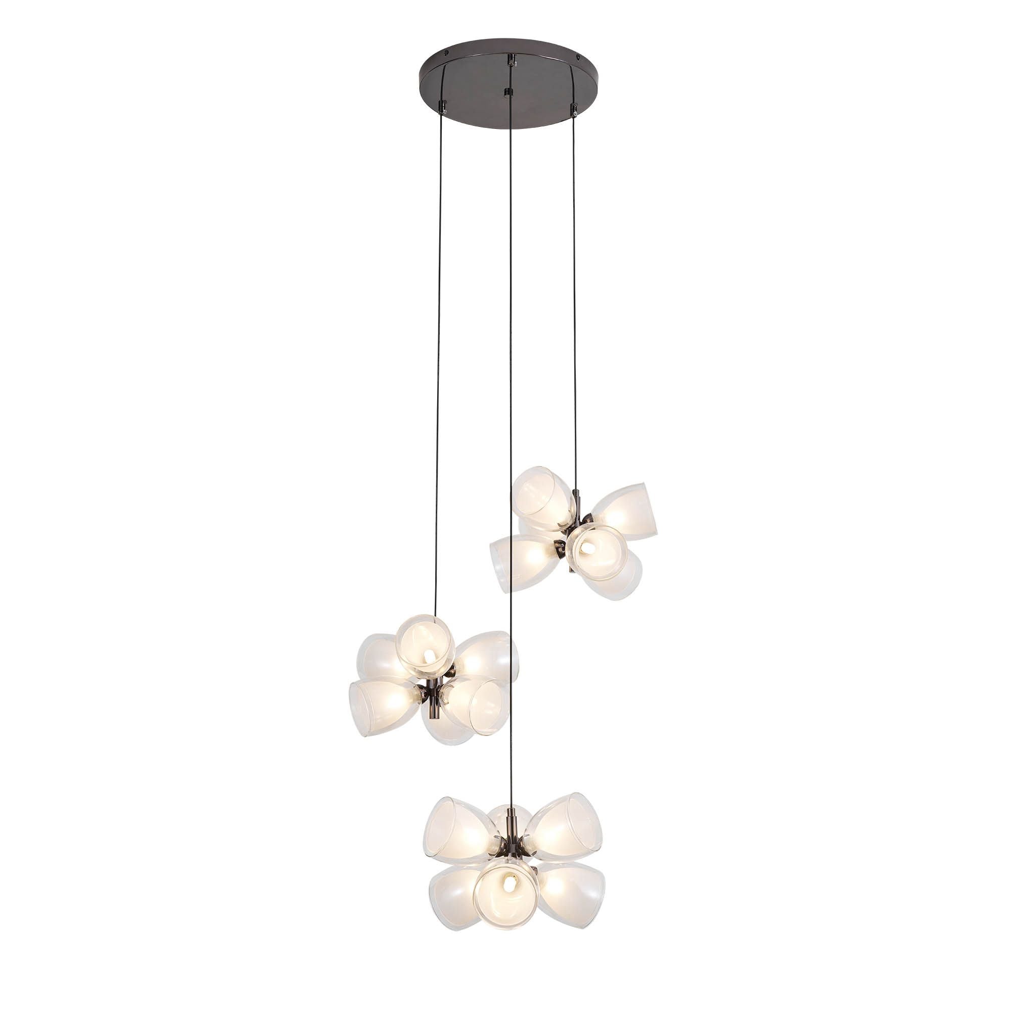 Lustra Suspendata Lumos Chrome Abajur 18xG9