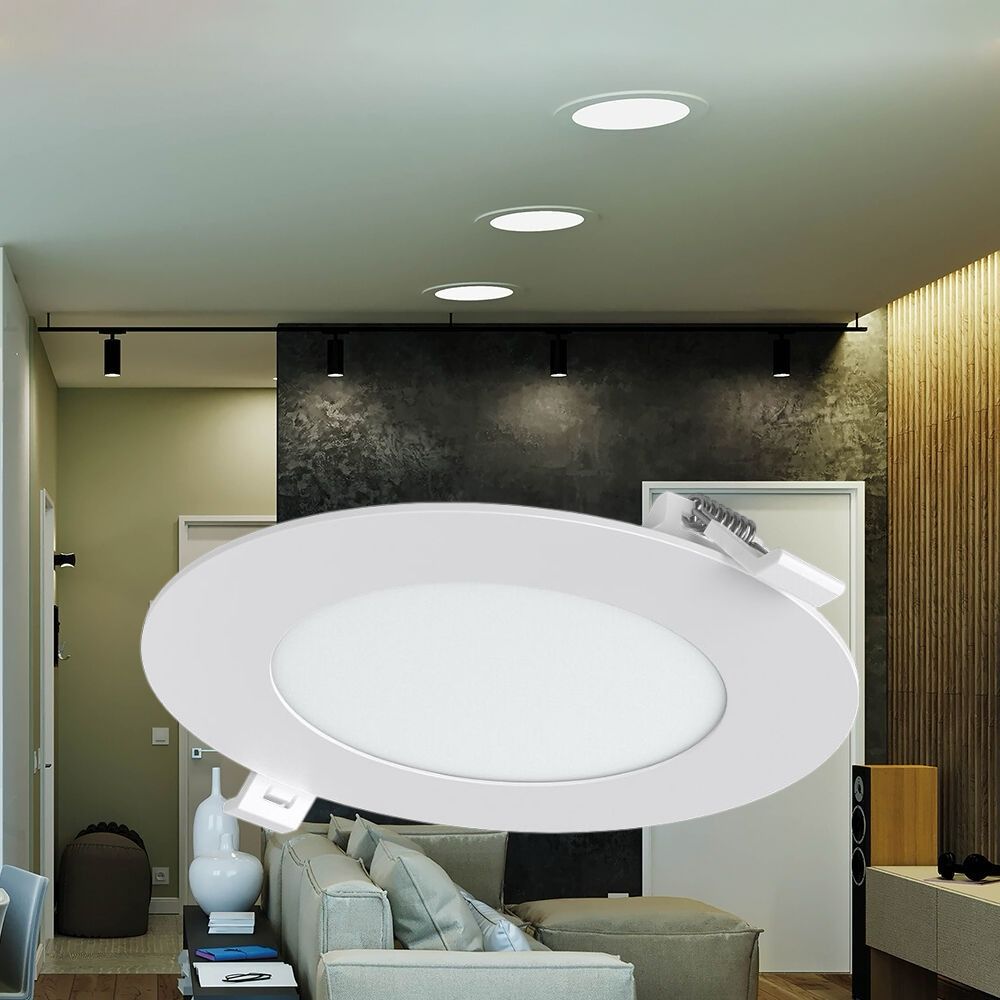 Spot LED 9W CCT Slim Rotund Alb / ⌀146mm / Incastrabil IP40 / 3 Lumini