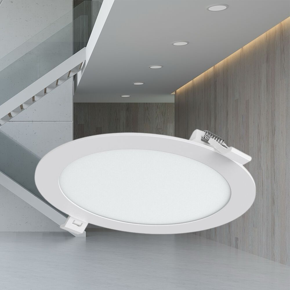 Spot LED 12W Slim Rotund Alb / ⌀170mm / Incastrabil IP40