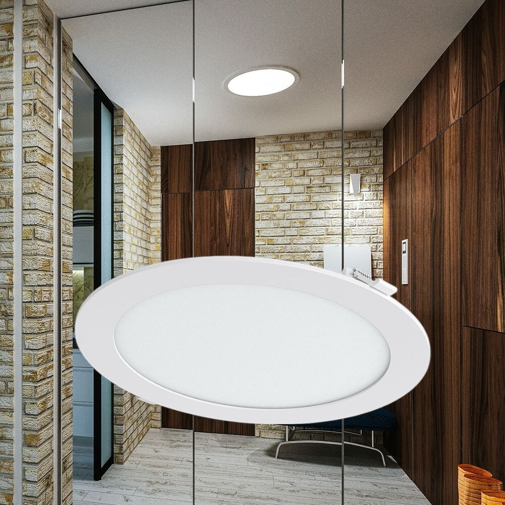 Spot LED 18W CCT Slim Rotund Alb / ⌀229mm / Incastrabil IP40 / 3 Lumini