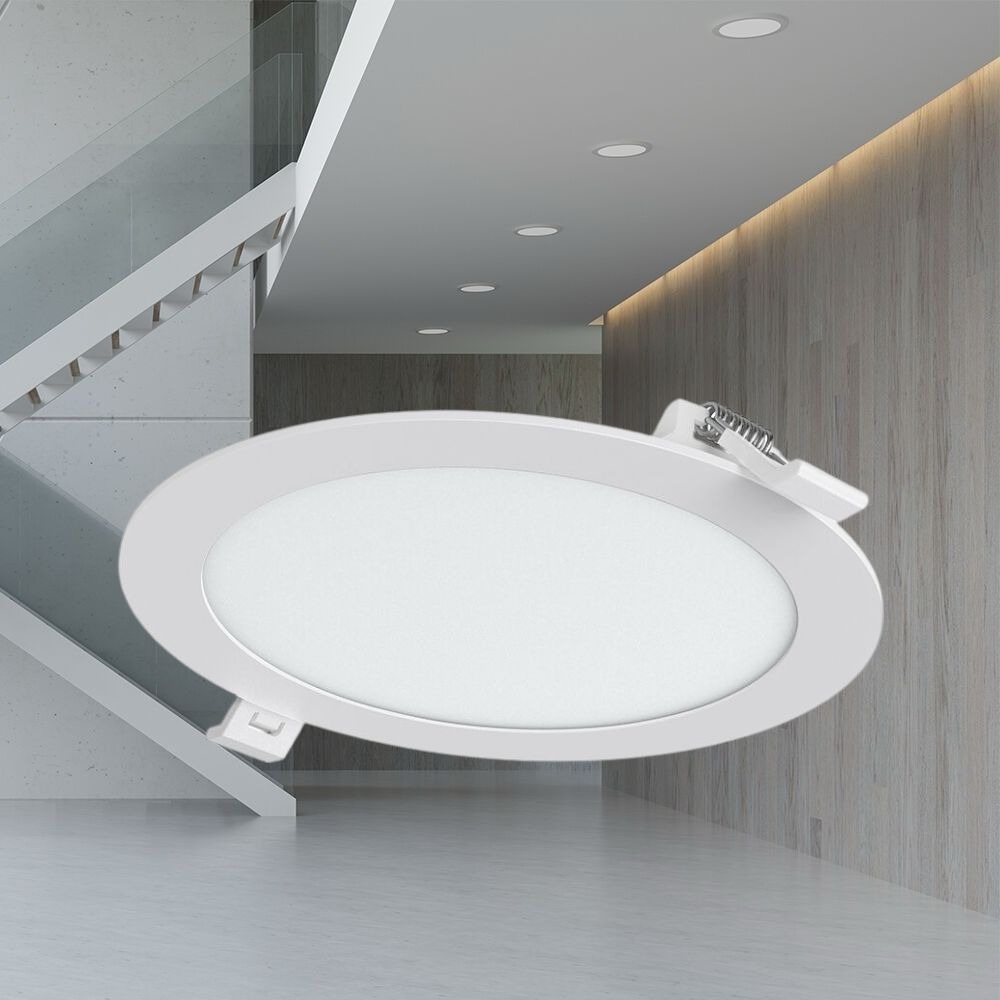 Spot LED 12W CCT Slim Rotund Alb / Dimabil / ⌀170mm / Incastrabil IP40 / 3 Lumini