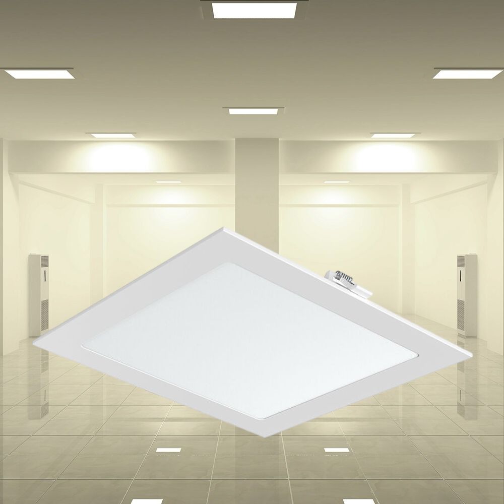 Spot LED 18W Slim Patrat Alb / 225mm / Incastrabil IP40