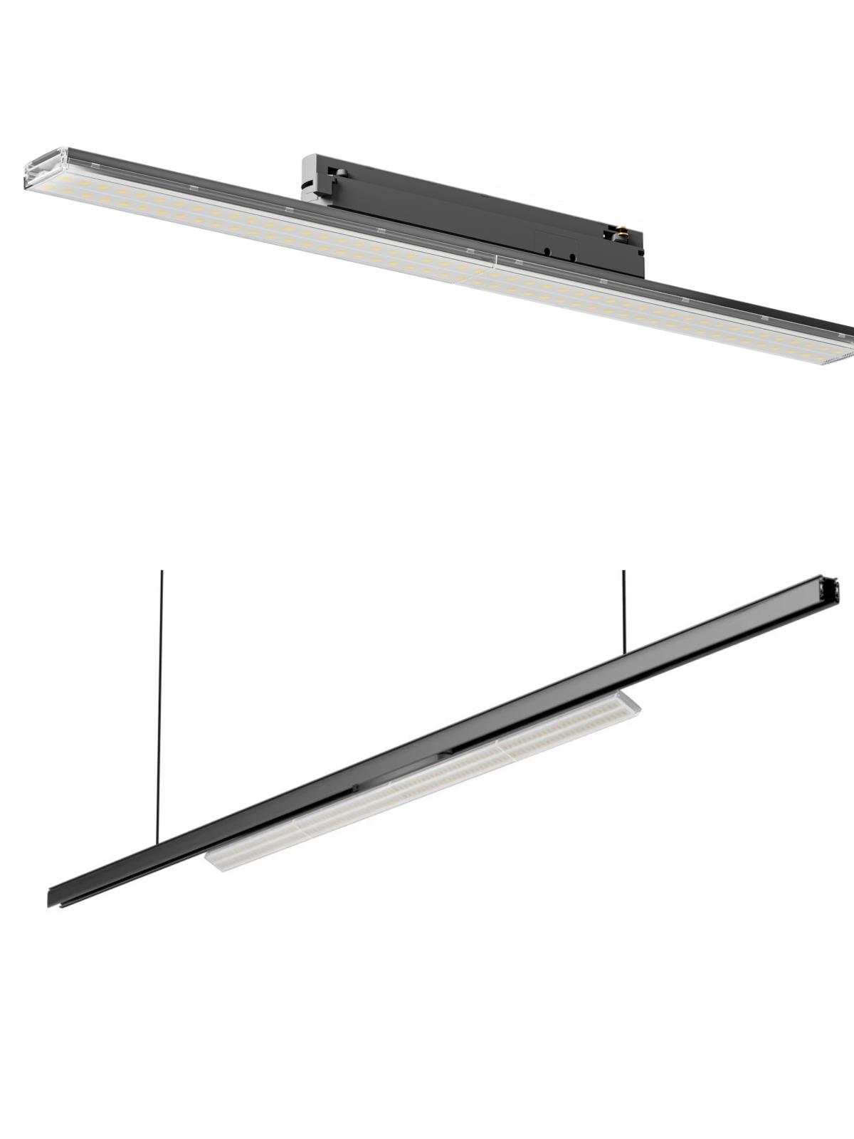 Spot LED 40W 60cm 6500K Negru Liniar