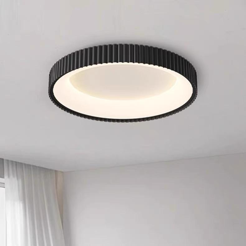 Lustra LED Aplicata PALLADIO Black Echivalent 700W Telecomanda