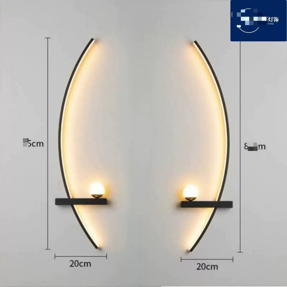 Aplica LED CUERBO Black 24W Echivalent 100W