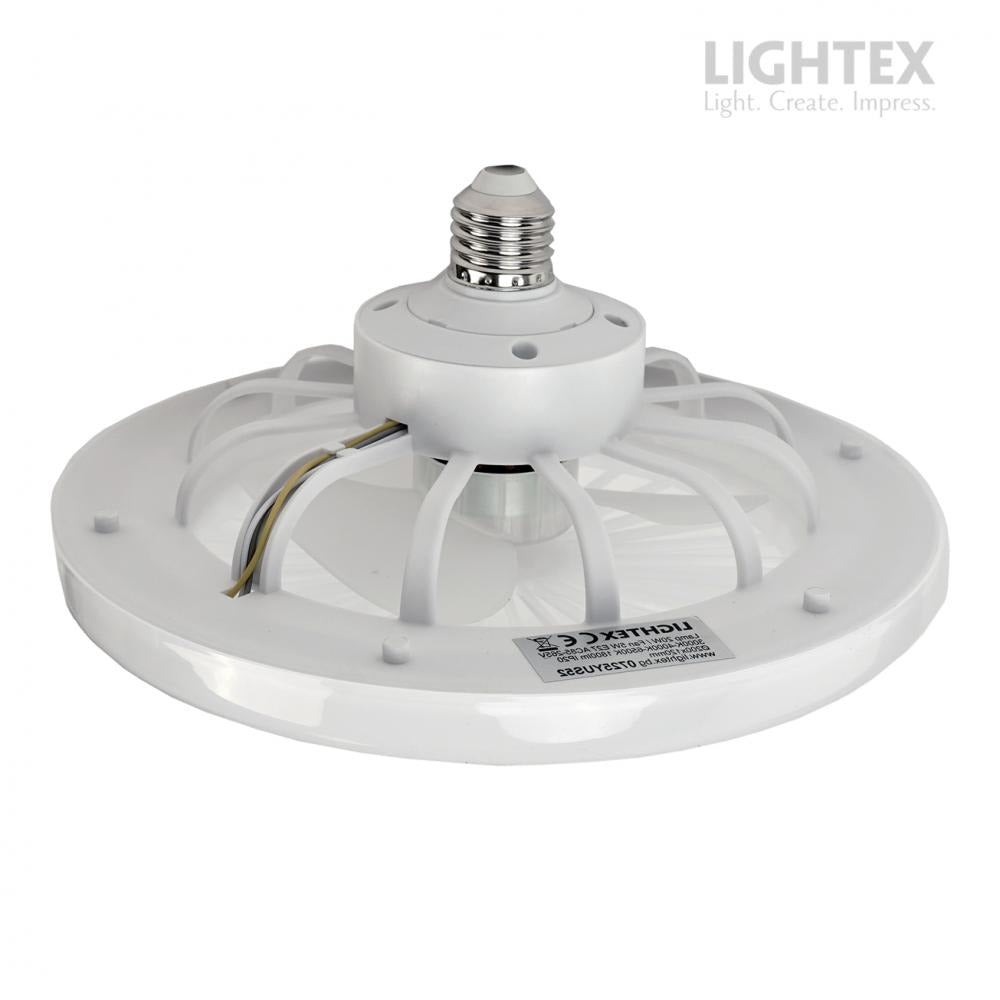 Lustră LED cu Ventilator cu bec E27, Aplicată/Suspendată (2IN1), Telecomandă