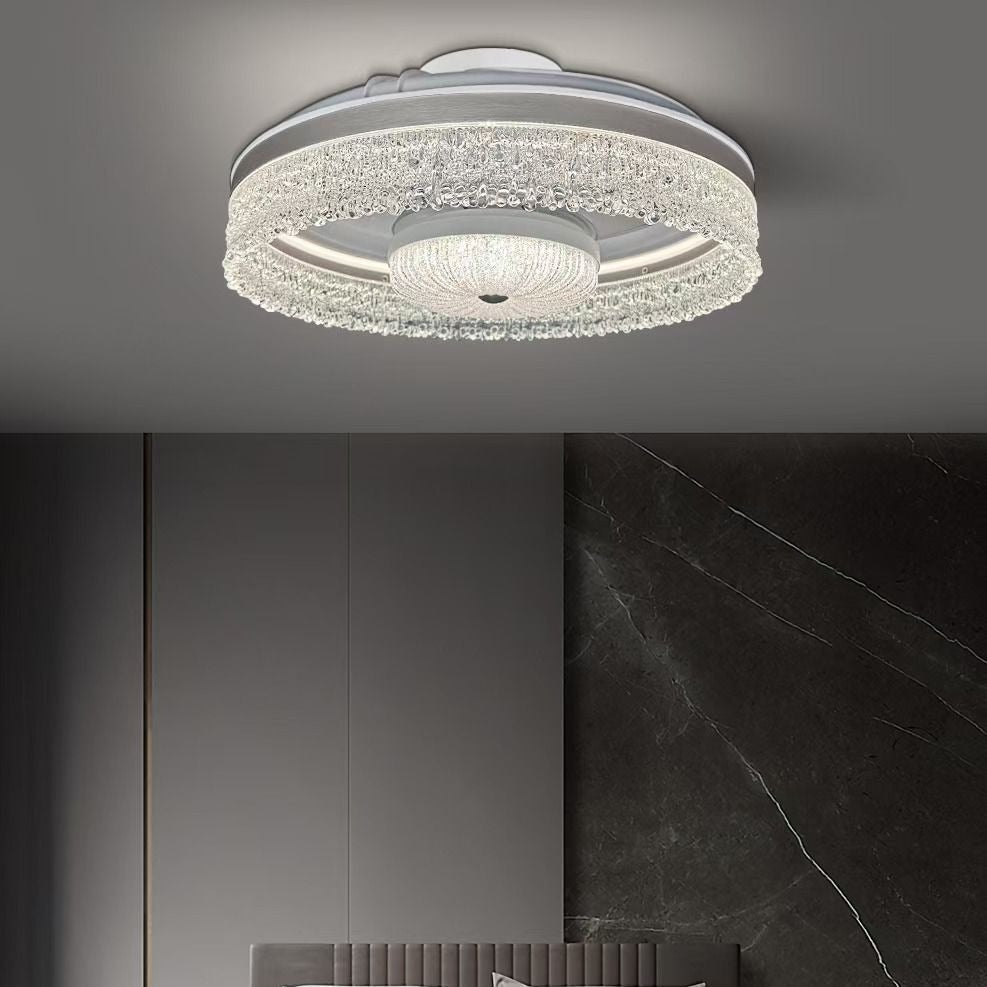 Lustra LED VEKO White cu Ventilator Ø50CM Echivalent 400W Telecomanda
