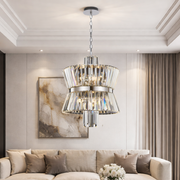 Candelabru Cristal Maxi Aurelia Silver Premium ⌀54CM