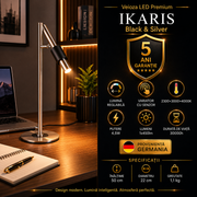 Veioza LED Premium IKARIS Black & Silver 50CM