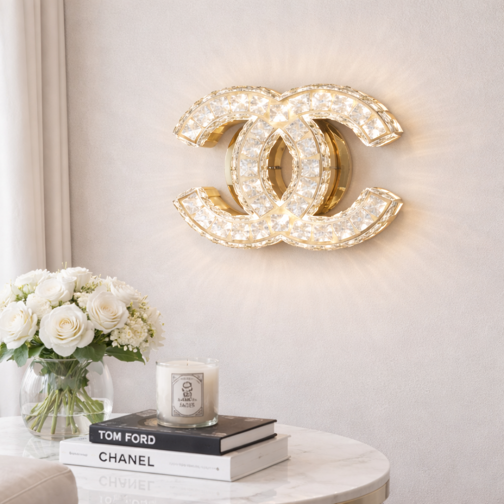 Aplica LED CRISTAL Double C Gold Echivalent 150W