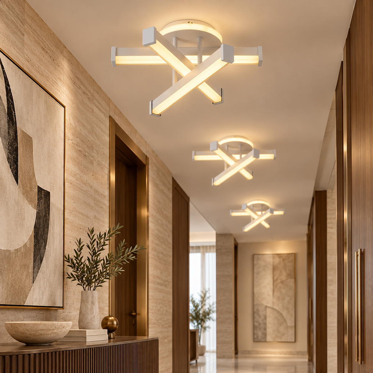 Aplica LED LINNES CIRCLE 52W Alba Echivalent 300W