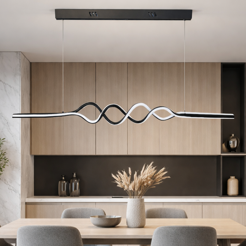 Lustra LED Suspendata Ancona Black Premium Echivalent 200W