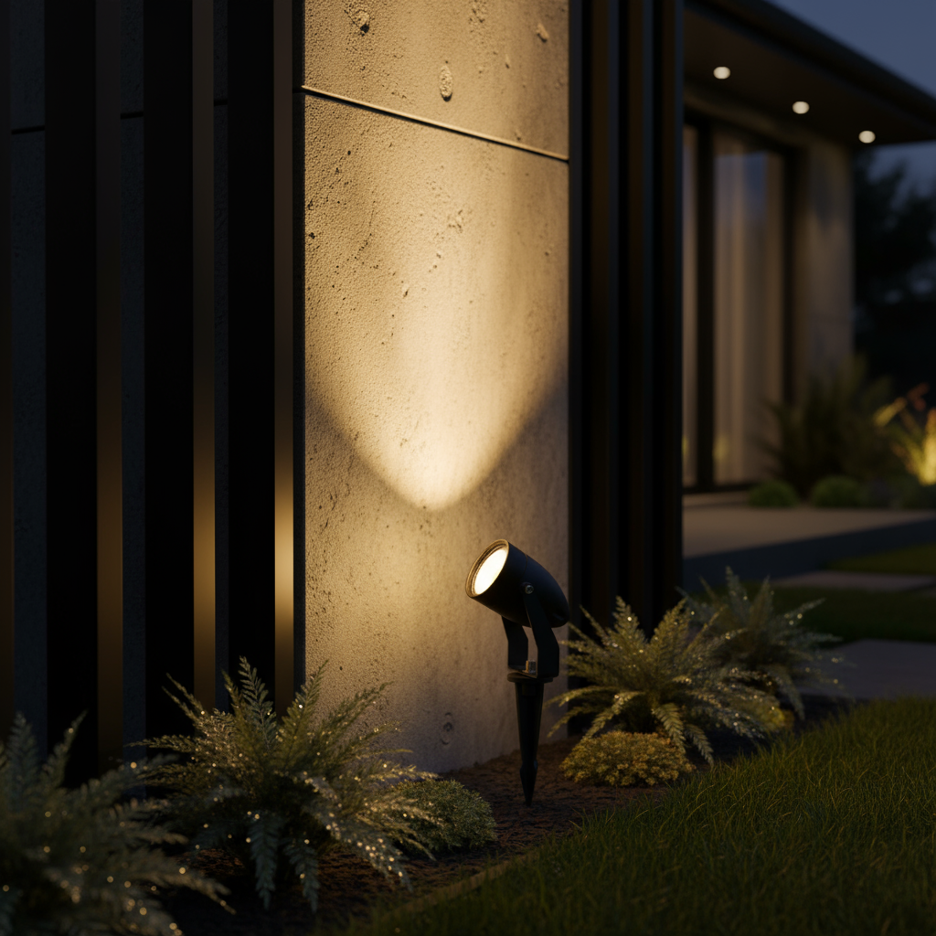 Spot LED Gradina KOLVI 5W Lumina Calda Negru