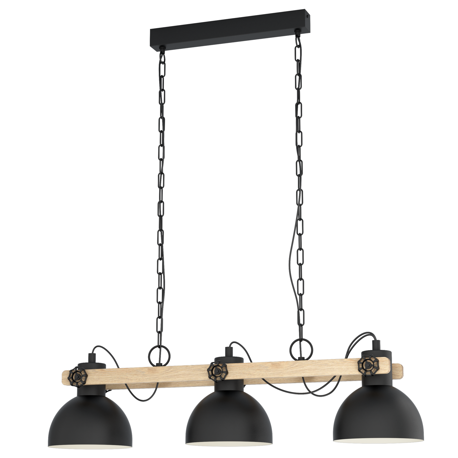 Lustra Suspendata LUBENHAM Black & Wood Eglo