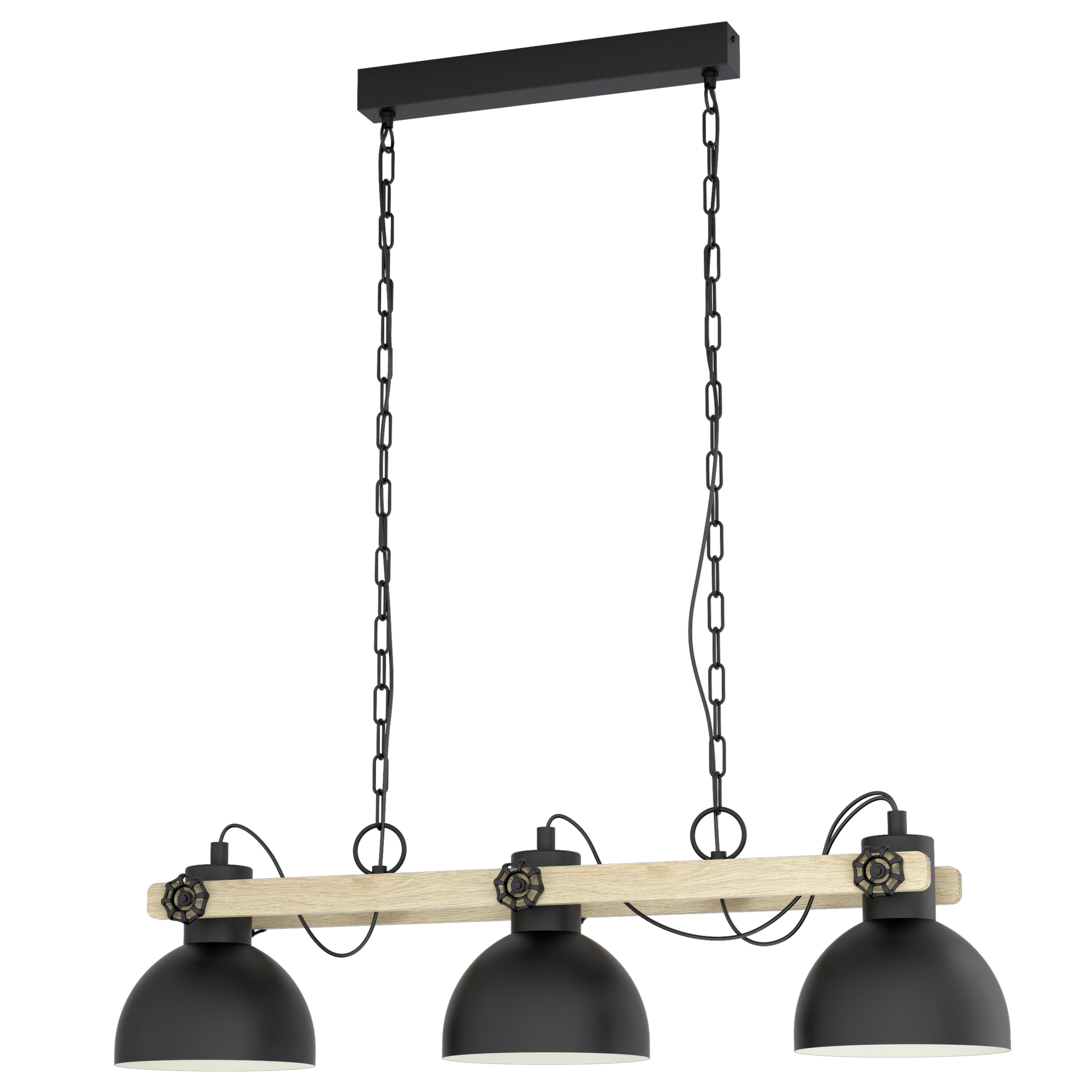 Lustra Suspendata LUBENHAM Black & Wood Eglo