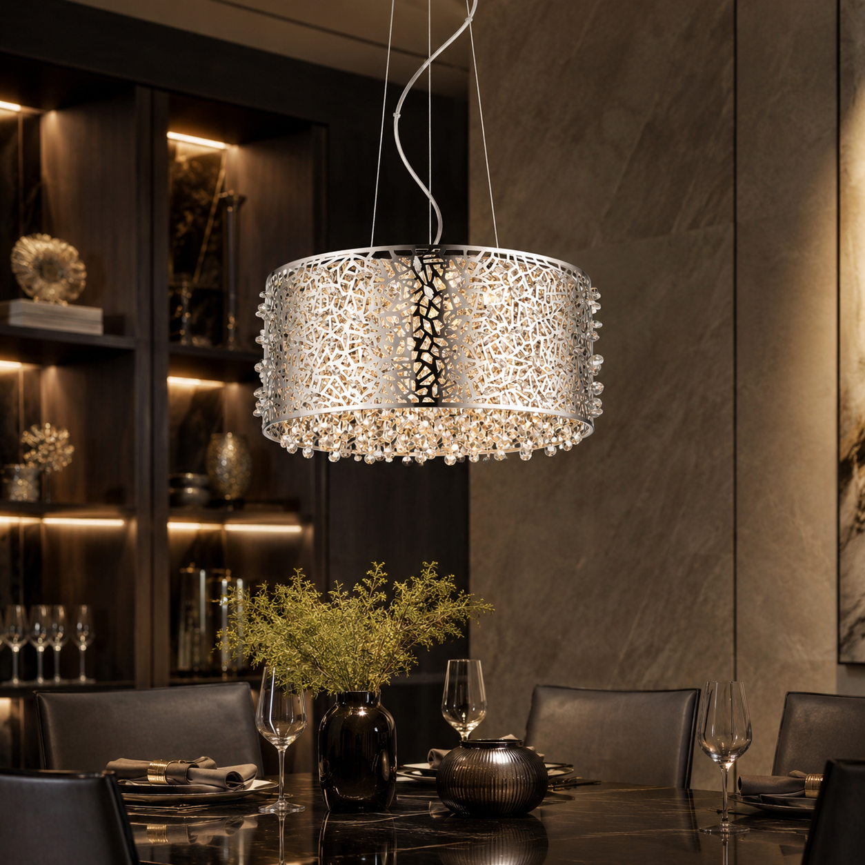 Candelabru LED FOREST Unique Crom Dimabil Echivalent 150W