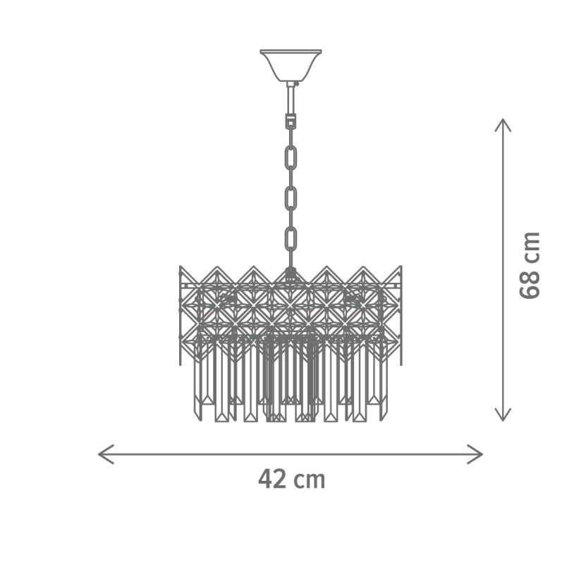 Candelabru VITTORIA Cristal 8xE14 420mm Clasic