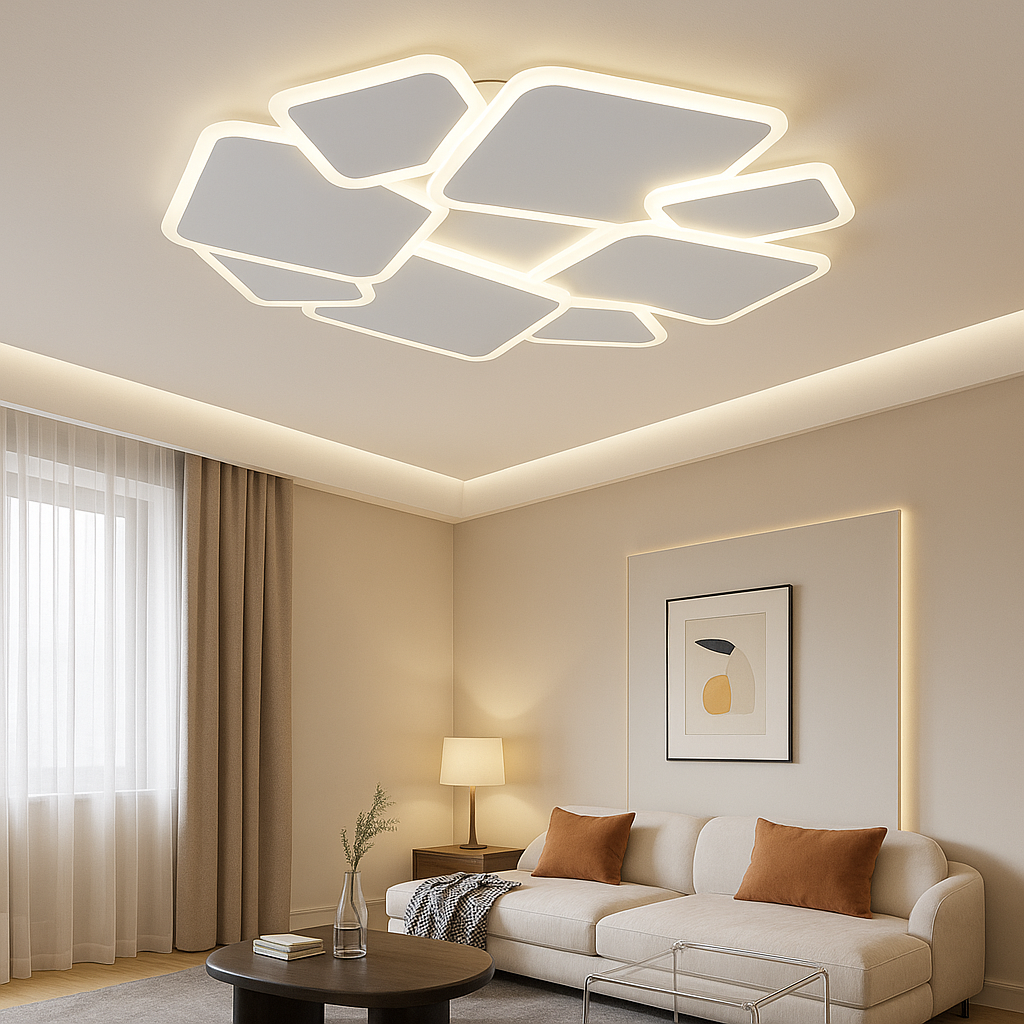 Lustra LED VERRA Squares 3 Functii Echivalent 650W Telecomanda