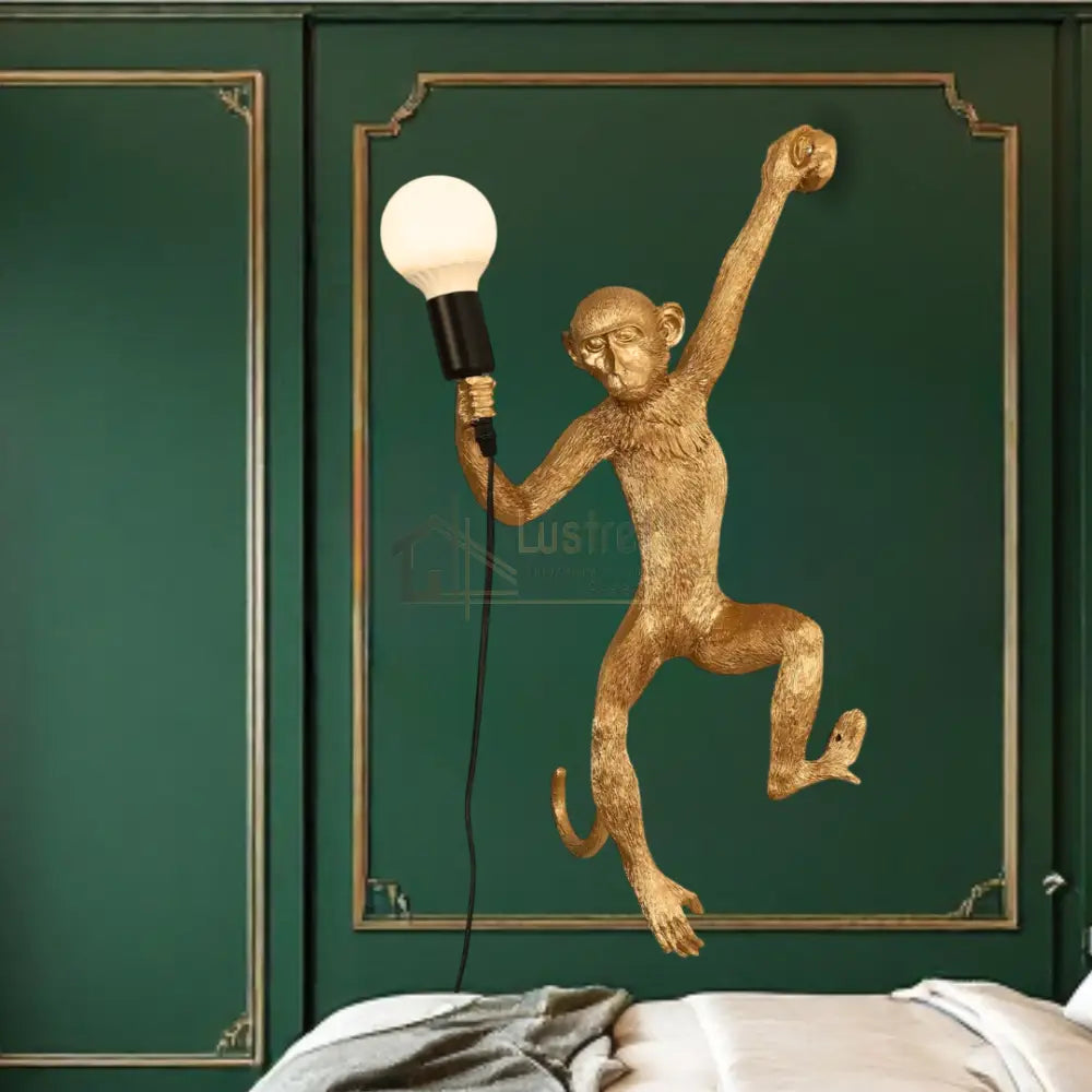 Aplica 1x27 Monkey Gold AURIE Wall Light Fixtures
