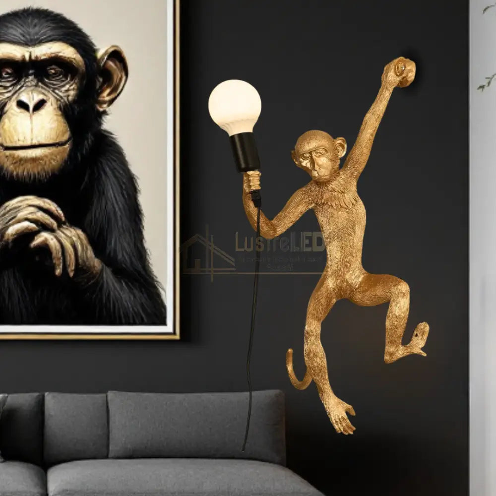 Aplica 1x27 Monkey Gold AURIE Wall Light Fixtures
