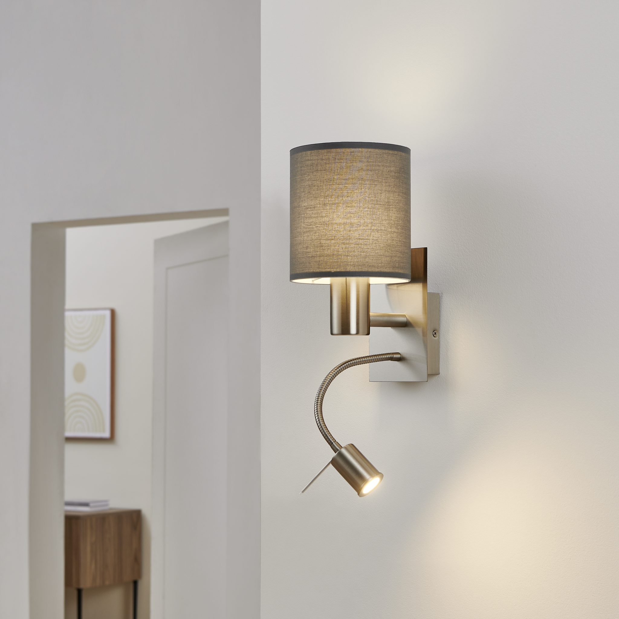 Aplica Abajur Textil PASTERI Grey EGLO 96481