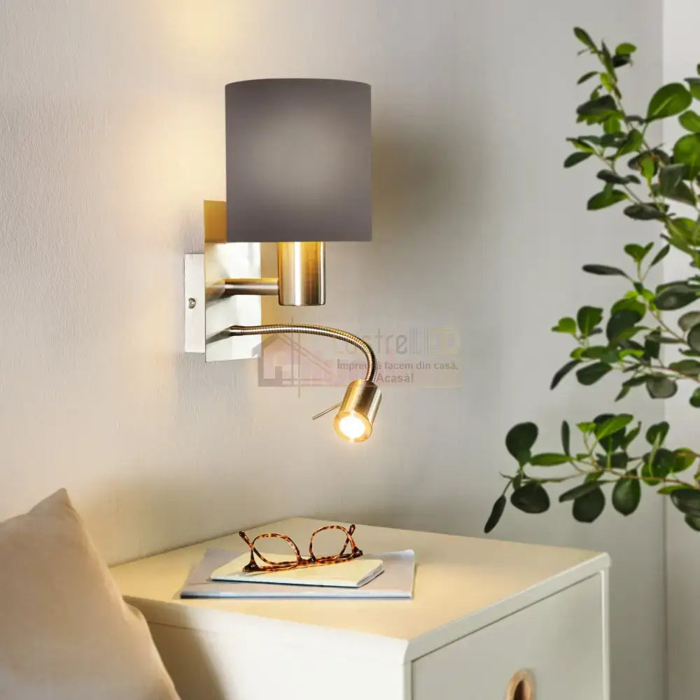 Aplica 1x40W + 1x3,8W PASTERI EGLO 96481 APLICA / ARGINTIE led ceiling light