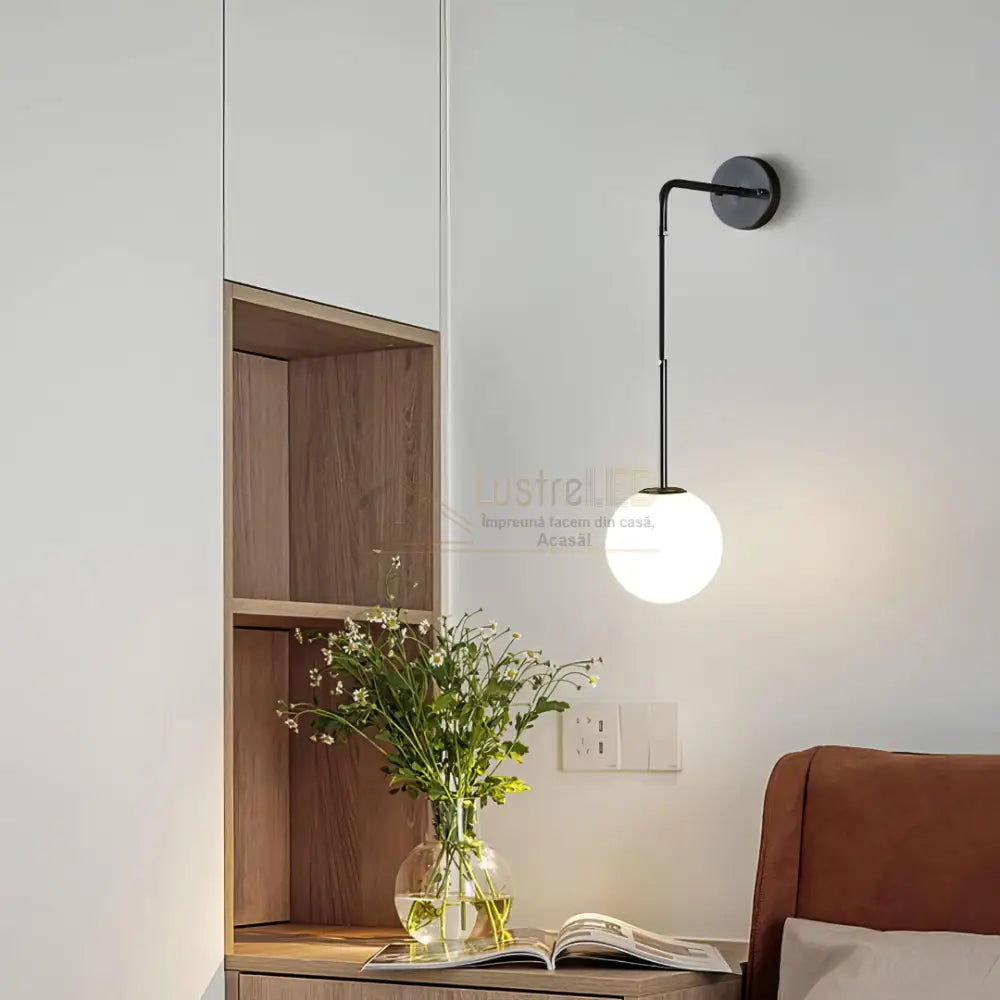 Aplica Ajustabila Nordic Style Black Abajur Mat NEAGRA / ABAJUR Wall Light Fixtures